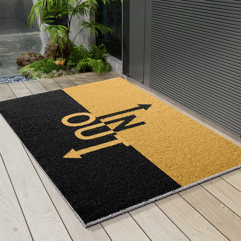 Tappetino per ingresso in PVC personalizzato lavabile antiscivolo antiscivolo con ingresso a cuscino assorbente da pavimento esterno zerbino