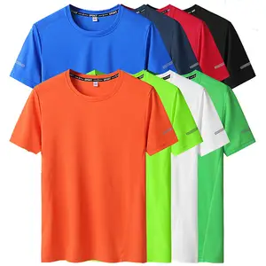 Commercio all'ingrosso mens luce up di cotone e poliestere di sport di calcio t-shirt