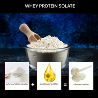 Isolat de protéines de lactosérum en poudre, haute teneur en protéines, faible teneur en sucre, gain musculaire, complément nutritionnel sportif, étiquette personnalisée, protéines pour adultes, fitness
