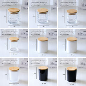 Venta al por mayor en relieve de vela de vidrio tarros de vela Almacenamiento vacío Contenedores de vidrio Portavelas - Product Image 4