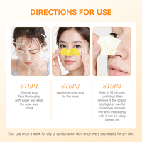LANBENA Masque en bandes pour le nez à l'hamamélis, anti-points noirs, contrôle du sébum, nettoyage des pores, autocollants pour le nez, produit de soin du visage