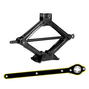 Cric à ciseaux manuel pour voiture, outil de changement de pneus à économie de main-d'œuvre, 3 tonnes, kit d'outils de changement de pneus, type horizontal compact avec clé à pneus 12V - Product Image 1