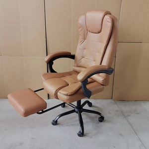 <span class=keywords><strong>Chaise</strong></span> de bureau économique à dossier moyen en cuir marron, <span class=keywords><strong>chaise</strong></span> intelligente pour le bureau - Product Image 4