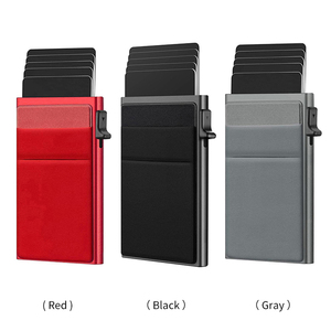 Ví kim loại siêu mỏng/Ví đựng thẻ tín dụng chống RFID/Ví kim loại mỏng bật lên tiện dụng cho du lịch và công việc, ví bằng nhôm - Product Image 6