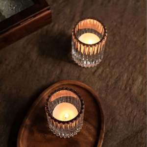 Candelabro de cristal Simple de doble uso, lámpara de té, decoración del hogar con luz a prueba de viento para Navidad, Pascua, Día de San Valentín, Halloween - Product Image 2