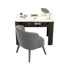 Modern <b>Light</b> Luxury Wood Nail Art Table Marble Tops Vacuum Cleaner <b>Socket</b> Chair Multifunctional Salon Furniture for Hospital - Product Image 4