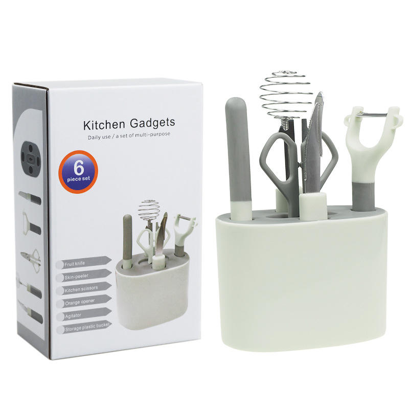 Ensemble 6 pièces blanc gris