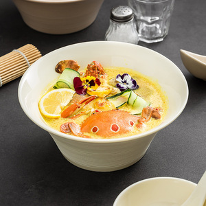2024 Enchantment Bol en corne non toxique au design moderne et épuré, grand bol à soupe, bol à nouilles, bol à crème, pour la maison, au design haut de gamme - Product Image 2
