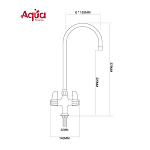 Robinet de cuisine moderne à double poignée en laiton, eau chaude/froide, pour hôtel et centre commercial, à poser sur comptoir - Vente chaude - Product Image 2