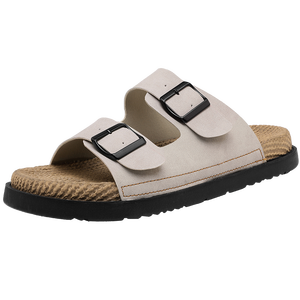 Sandalias de corcho para playa, de punta abierta, de diseño, informales, para hombre, de cuero, planas, transpirables, tipo chanclas. - Product Image 6
