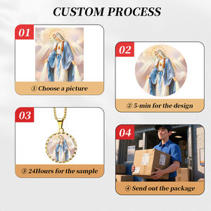 GIVELUCK, colgante brillante, collar religioso, se puede comprar, entrega directa, joyería rápida, colgante de acero inoxidable - Product Image 2