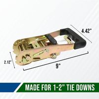1'' 1.5'' 2'' 3'' 4'' Inch 50mm 5T Attache-cargaison à cliquet avec boucle, Chave Catraca, Ratsche, Cricchetto