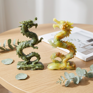 Vente <span class=keywords><strong>en</strong></span> gros de cristaux de guérison, pierres naturelles, artisanat, sculptures faites à la main, Feng Shui, jade Xiuyan, dragon pour la décoration de la maison - Product Image 1