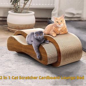 USMILEPET tempat tidur kucing, pelindung furnitur papan gores kucing 2 in 1 untuk kucing dalam ruangan - Product Image 2