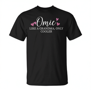Camiseta Omie con diseño de corazón como una abuela, solo que más genial, regalo para el día de la madre - Product Image 2