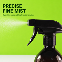 Bouteille en plastique de 500 ml avec pulvérisateur à gâchette pour le nettoyage domestique, l'entretien automobile, le nettoyant mousse pour pneus, le nettoyant pour salle de bain, cuisine et vitres