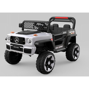 Voiture électrique pour enfants Land Cruiser 24V 2 places avec siège en cuir, pneus EVA, télécommande, <span class=keywords><strong>4x4</strong></span> tout-terrain, jouet SUV - Product Image 1
