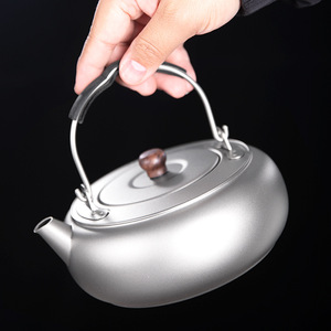 Bollitore Minimalista in Titanio Puro <span class=keywords><strong>per</strong></span> Campeggio, Adatto <span class=keywords><strong>per</strong></span> Fornelli a Induzione e Piani Cottura Elettrici, Uso Domestico - Product Image 4