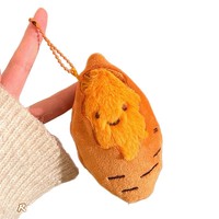 Porte-clés en peluche animal de dessin animé, mignon ours en peluche, pendentif pour sac à dos, ornement suspendu en peluche, unisexe, petite taille