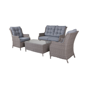 Joye Leisure Modernes Design Aluminium Rattan Recliner 4 Stück Langlebiges Outdoor Wicker Sofa Set für Garten Patio Courtyard Hotel Park - Product Image 3