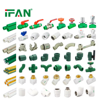 Raccords de plomberie PPR IFAN pour l'eau, connecteurs de tubes durables haute pression 20-125 mm, raccords de tuyaux PPR