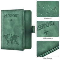 Porte-passeport multifonctionnel portable RFID, vente en gros, portefeuille de voyage personnalisé, porte-passeport en cuir PU multicolore