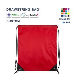 Factory Wholesale Fashion Custom Color Lightweight Polyester Drawstring <b>Bag</b> Backpack for Sports, Gym, Travel, <b>Swimming</b>, Beach - Product Image 1
