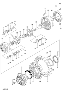 Коробка передач для <span class=keywords><strong>Hitachi</strong></span> <span class=keywords><strong>ZAXIS</strong></span> ZH200-A ZX200-3 ZX200-3G ZX200-5G Экскаватора Запасные Части редуктор 9233692 9261222 редуктор - Product Image 3