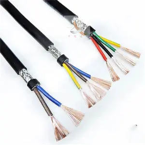 Cable eléctrico de alimentación con núcleo de cobre, fabricante de cableado doméstico, Cable flexible trenzado aislado de PVC de 3 núcleos y 20 AWG