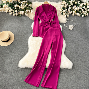 Traje <span class=keywords><strong>de</strong></span> dos piezas <span class=keywords><strong>para</strong></span> <span class=keywords><strong>fiesta</strong></span> <span class=keywords><strong>de</strong></span> oficina <span class=keywords><strong>para</strong></span> <span class=keywords><strong>mujer</strong></span> <span class=keywords><strong>con</strong></span> cordones y pantalones ajustados Traje <span class=keywords><strong>de</strong></span> <span class=keywords><strong>mujer</strong></span> - Product Image 1