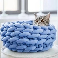 Fil à tricoter géant épais de 250g, 2cm de large, en polyester doux pour couverture, idéal pour le tricot à la main et au crochet, parfait pour le tricotage au bras.