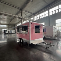 Remorque alimentaire mobile sur mesure à double essieu, entièrement équipée, pour la restauration rapide, le café, les burgers et les concessions.