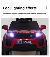 Voiture électrique pour enfants en gros, pour les 2-4 ans, double propulsion avec télécommande, batterie 6V7, 4 roues en plastique