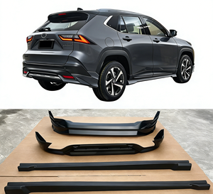 Nouveau pour Toyota <span class=keywords><strong>Yaris</strong></span> <span class=keywords><strong>Cross</strong></span> : Lèvre de pare-chocs avant, lèvre de pare-chocs arrière et jupes latérales en ABS, pour modèles hybrides 1.5L 2022-2025 – Pièce automobile - Product Image 4