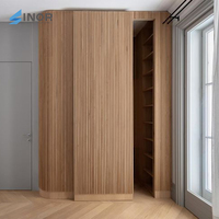 Usine En Gros Coulissante Fantôme Miroir Porte Dissimulée Placard Flush Système En Bois Comment Installer Le Matériel Certificat CE