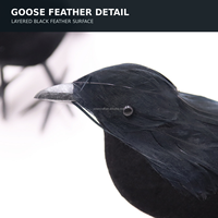 Plumes d'oie noires artificielles en gros pour décoration d'Halloween, idéales pour maison hantée, fête, cimetière, accessoire de photographie
