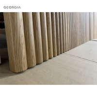 Fabricant de panneaux muraux cannelés en chêne blanc pour l'intérieur des maisons Design 3D lattes de bois Décoration murale pour la maison