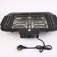 Four de cuisson électrique et gril à brochettes sans fumée en acier inoxydable chromé petit barbecue domestique