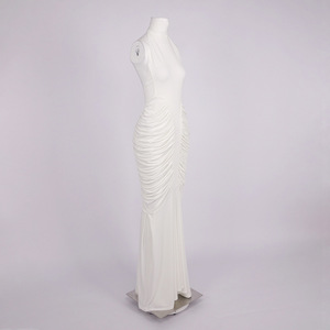 Abito da sera lungo sexy con scollo all'americana da donna, <span class=keywords><strong>vestito</strong></span> elegante aderente per feste, abito da sirena per matrimoni, banchetti e discoteche - Product Image 2
