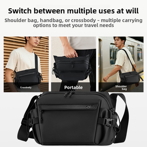 Nova Bolsa Transversal Pequena Masculina, Bolsa de Mão Fashion para Viagens de Negócios, Bolsa de Ombro Única com Grande Capacidade - Product Image 5