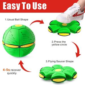 Interaktives Hundezubehör Outdoor-Sport Kauen Haustier Hundespiele fliegende UFO-Magische Kugeln Dekompressions-Tellerball Hundespindelball - Product Image 3