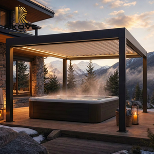 Pérgola Bioclimática Inteligente de Aluminio RKOVE RK-S1 con Techo de Láminas Ajustables y Luz LED para Jacuzzi, Gazebo o Patio - Product Image 2