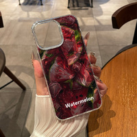 Coque de téléphone portable en gel de silicone motif pastèque rafraîchissante style Ins pour iPhone 17 Pro Max et iPhone 16, antichoc intégral