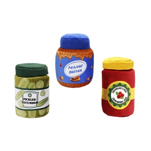 Famipet - Juguetes de Peluche para Mascotas, Serie de Botellas de Mermelada de Diseño, Juguetes Chirriantes para Perros - Product Image 1