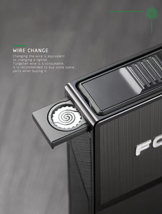 Briquet USB électrique rechargeable avec logo personnalisé à <span class=keywords><strong>prix</strong></span> abordable Étui à cigarettes en métal rechargeable avec briquet - Product Image 3