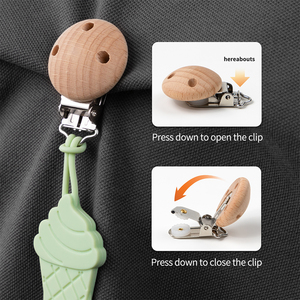 Clip de sucette Icecream sans BPA-Support en silicone extensible pour accessoires de bébé - Product Image 5