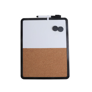 Tableau blanc magnétique 2-en-1 combiné en liège, personnalisable pour la maison, avec mini tableau blanc suspendu et coins en plastique - Product Image 6