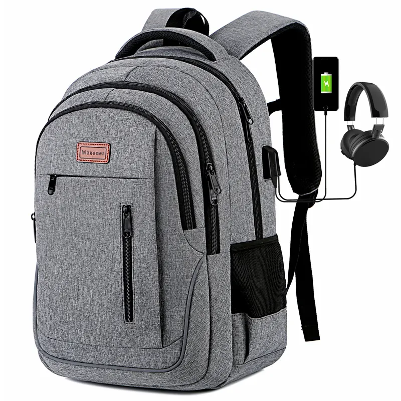 New Arrivals OEM Custom Logo High Quality USB Charging Port Waterproof Smart Casual Sports School Travel Laptop Backpack Bag