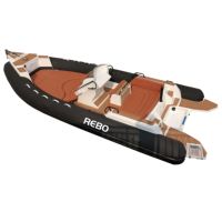 Bateau en fibre de verre 22ft Luxury Hypalon/Orca/PVC Rib Gonflable Zodiac Boat Avec Moteur