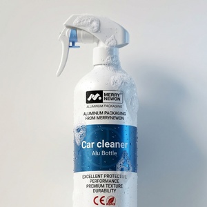 Bouteille en aluminium de 500 ml avec pulvérisateurs noirs pour nettoyant de jantes sans acide, bouteille de soin automobile en métal, impression personnalisée - Product Image 4